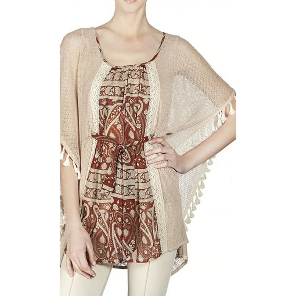 RYU Knit Kaftan Top Tunic